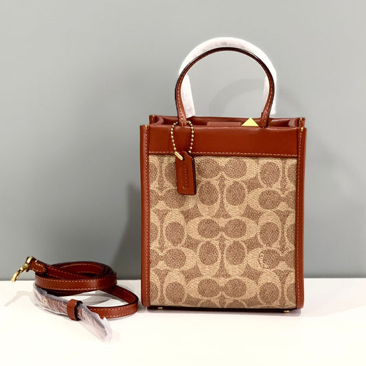 Coach Cashin Tote – Signature Tan Rust