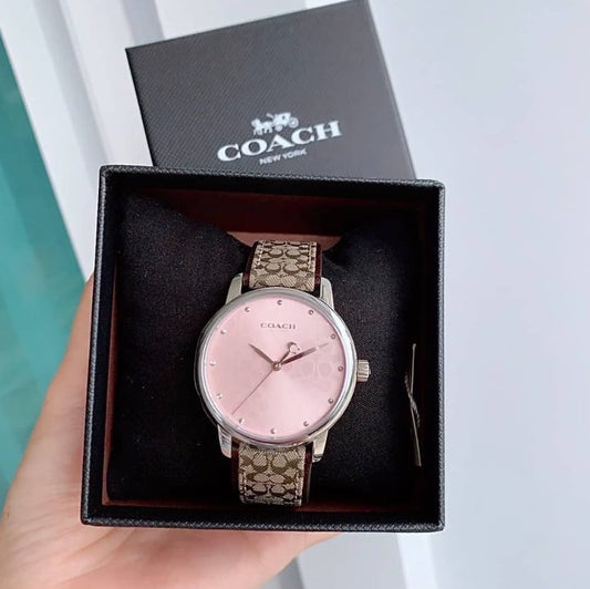 Coach 14503873 Perry Watch – Signature Pink Dial