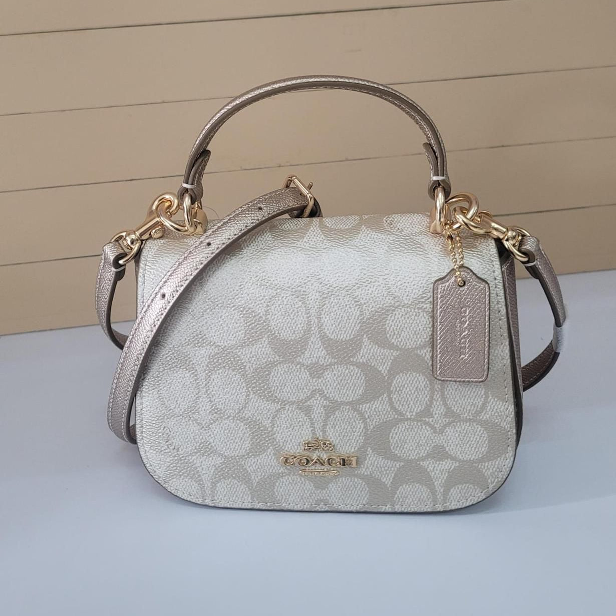 Coach Lysa Top Handle In Champagne