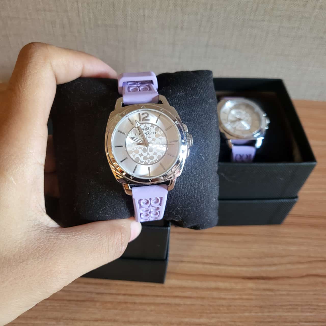 Coach 14504102 Rubber Strap Watch – Purple Dial