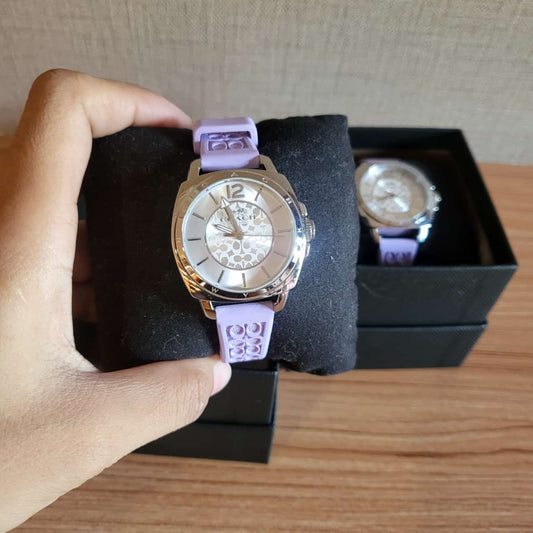 Coach 14504102 Rubber Strap Watch – Purple Dial