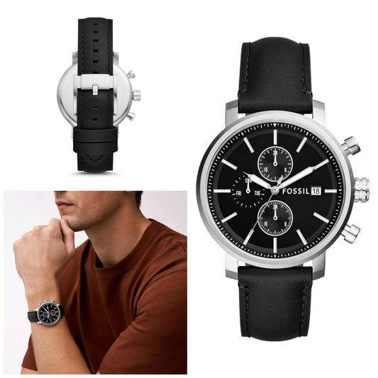 Fossil BQ2849 Chronograph Watch – Black Leather