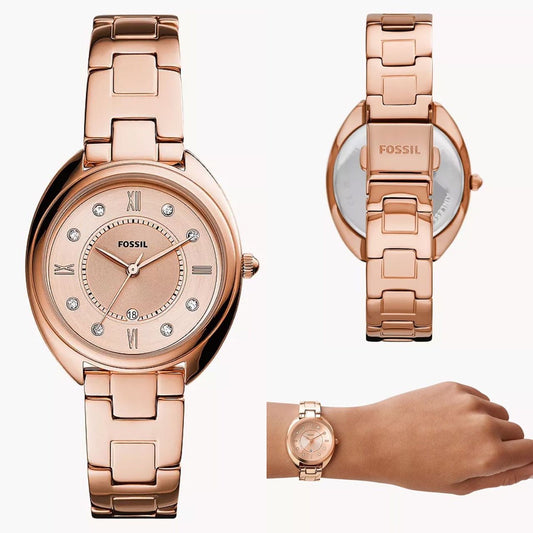 Fossil Gabby Date Watch ES5070 – Rose Gold